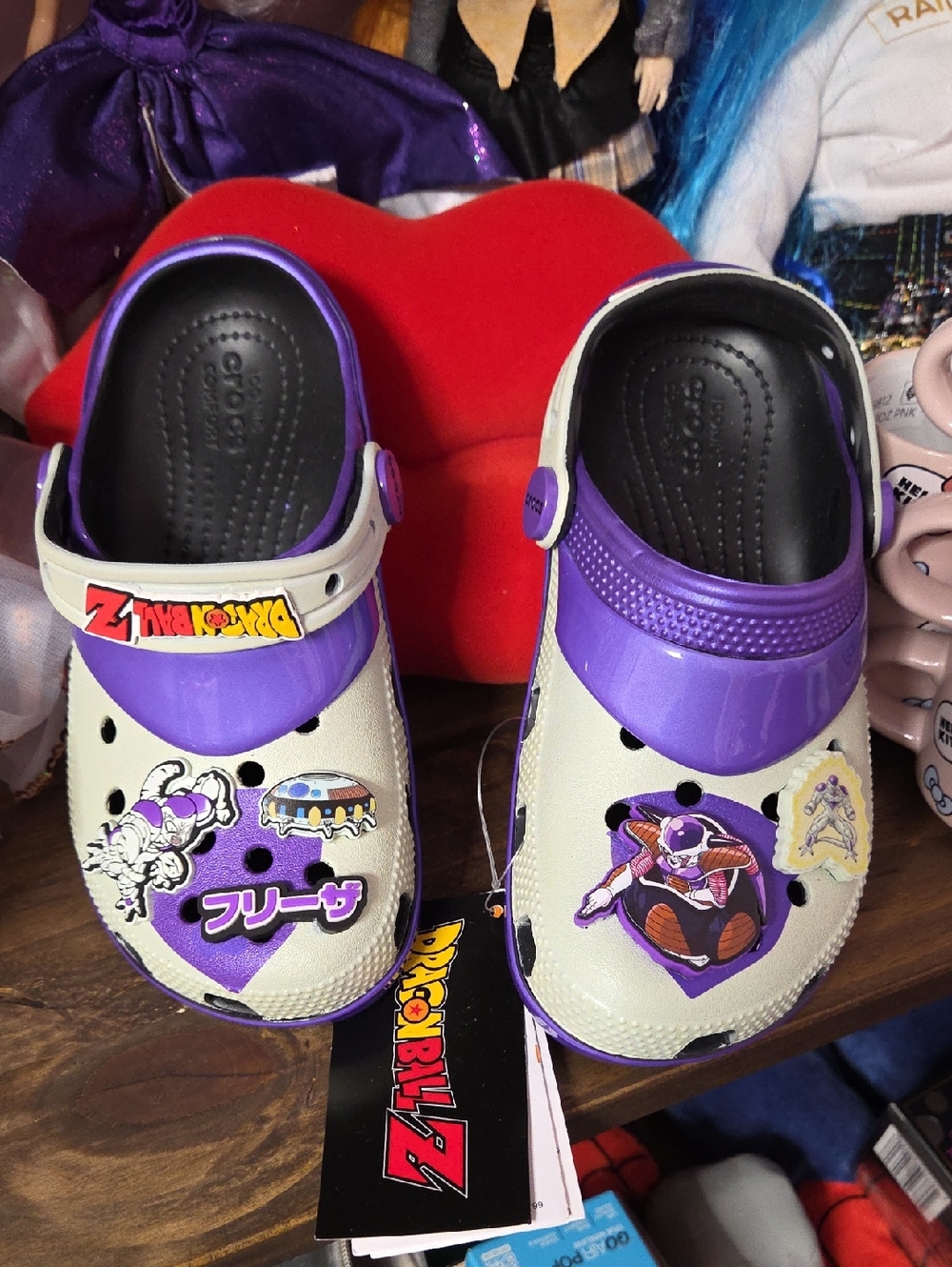 CROCS Kids Dragon Ball Z Purple & White Clog Sandals